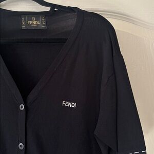 Fendi Black short sleeve sweater